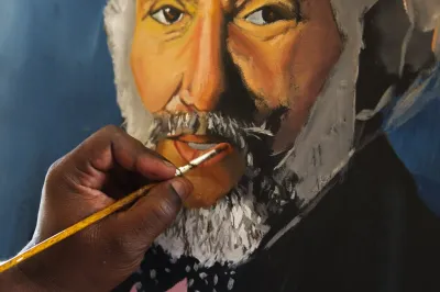 Pintor em São Filipe, Ilha do Fogo, Cabo Verde