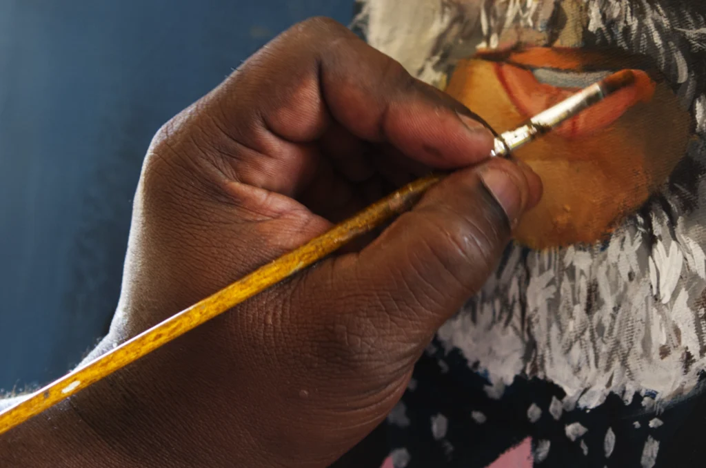 Pintor no Atelier Beto Diogo São Filipe, Ilha do Fogo - Cabo Verde